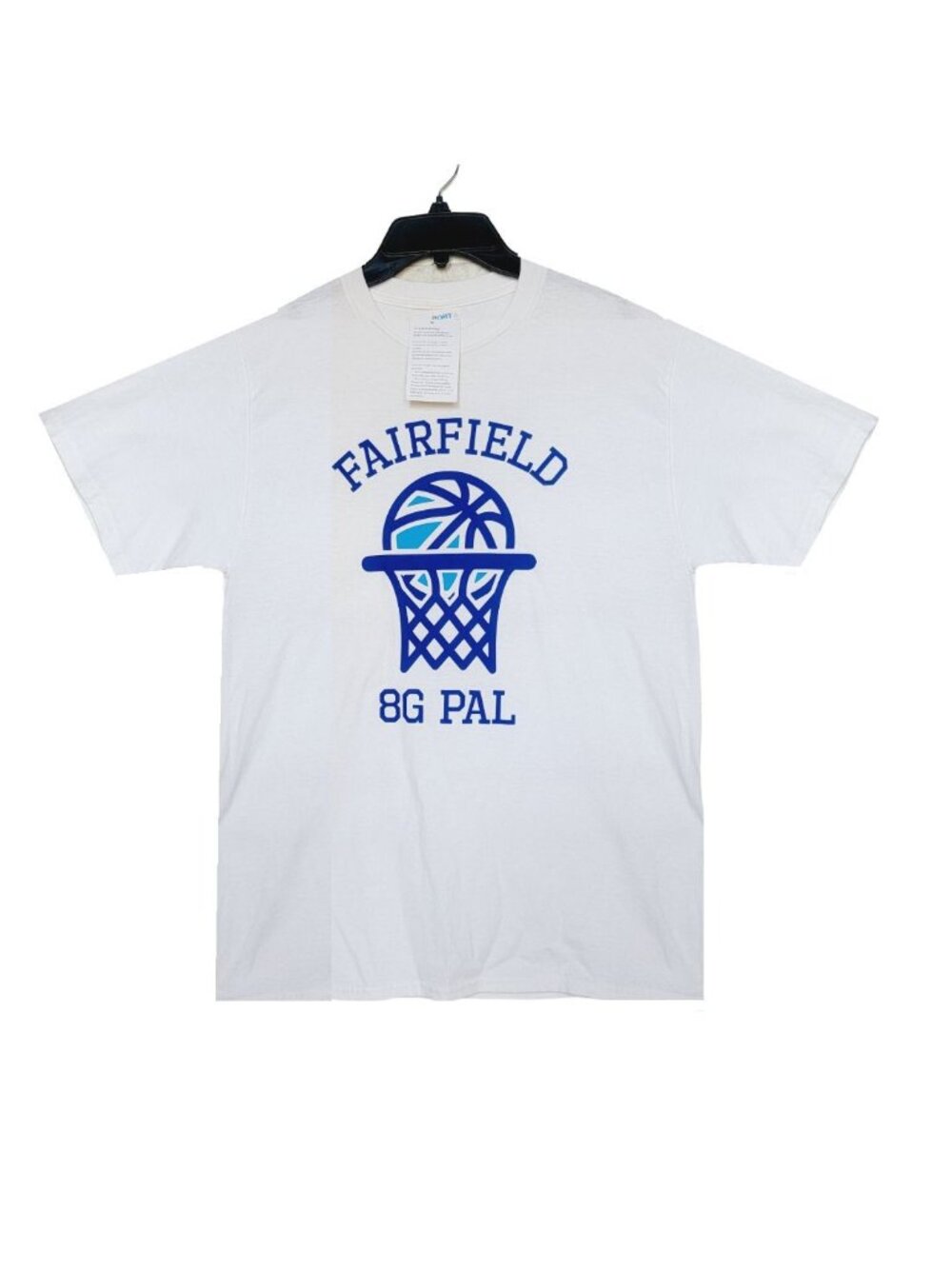 Port & Company Mens T Shirt Sz M White Fairfield Basketball PAL "D" On "3" NWT